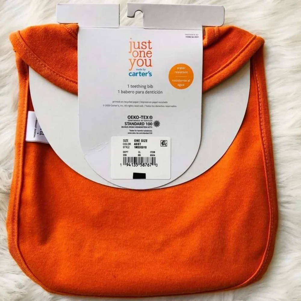 Baby's My First Halloween Orange Bib